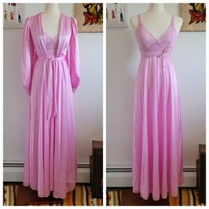Olga Bodylace | Vintage Pink Peignoir & Gown Set